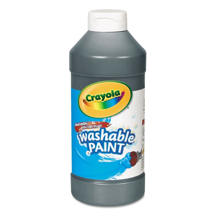 BINNEY & SMITH / CRAYOLA Washable Paint, Black, 16 oz Bottle (CYO542016051)