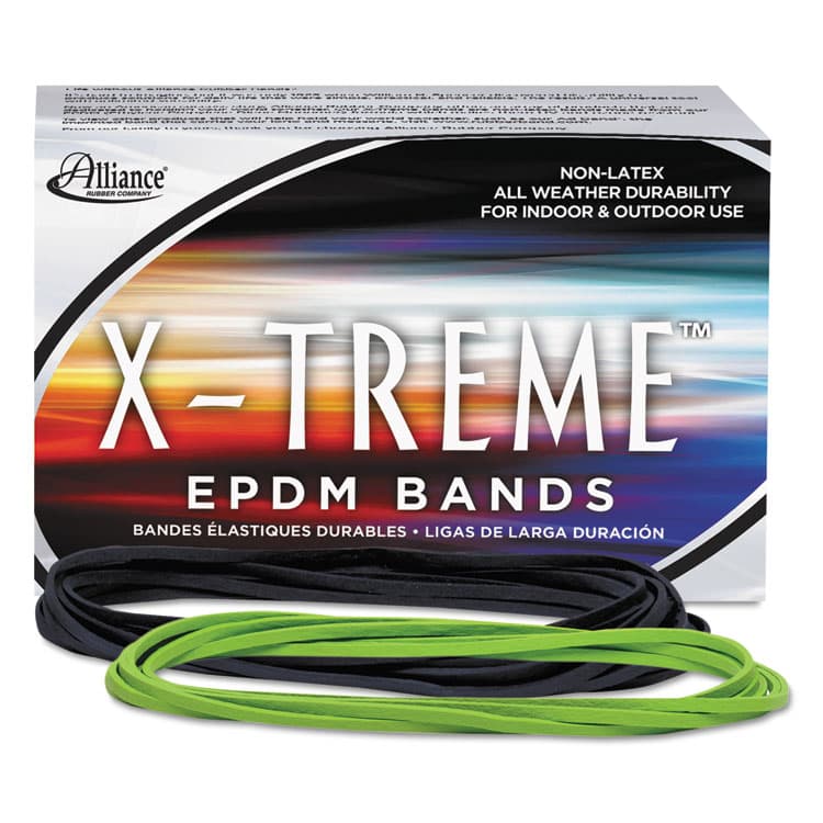 ALLIANCE RUBBER X-Treme Rubber Bands, Size 117B, 0.08" Gauge, Lime Green, 1 lb Box, 200/Box (ALL02005)