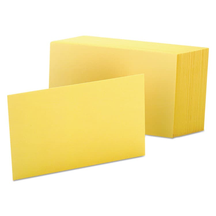 TOPS BUSINESS FORMS Unruled Index Cards, 4 x 6, Canary, 100/Pack (OXF7420CAN)