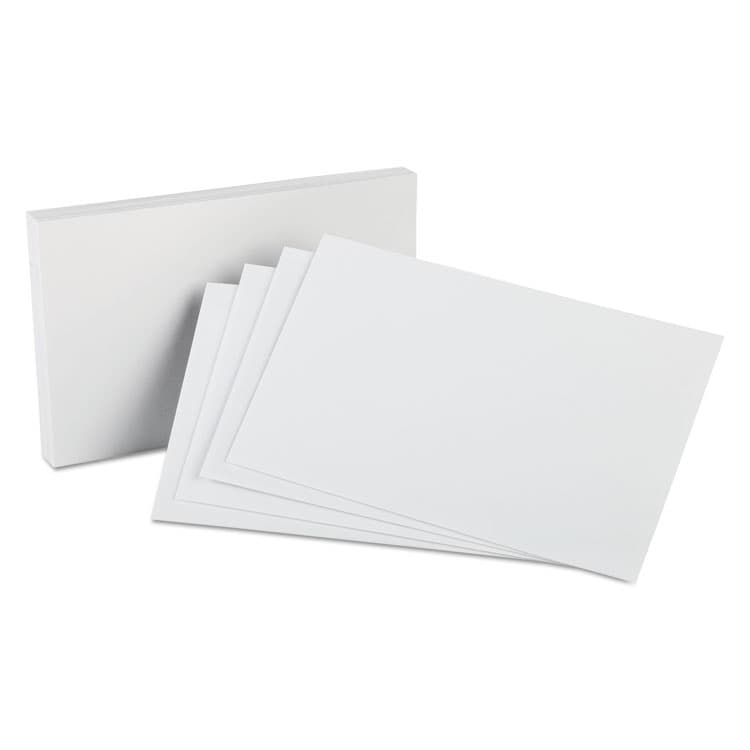 TOPS BUSINESS FORMS Unruled Index Cards, 5 x 8, White, 100/Pack (OXF50)