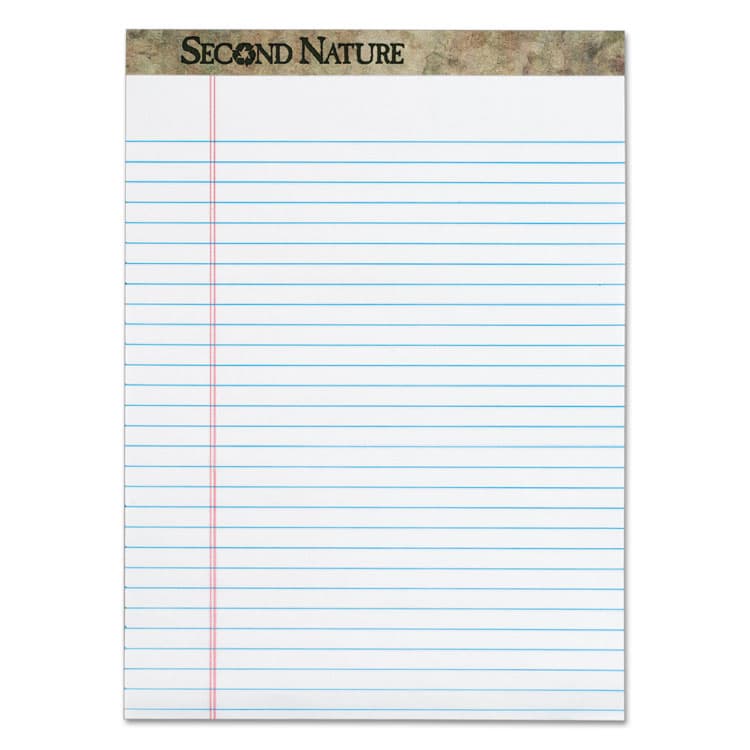 TOPS BUSINESS FORMS Second Nature Recycled Ruled Pads, Wide/Legal Rule, (50) White 8.5 x 11 Sheets, Dozen (TOP74880) thumbnail 2