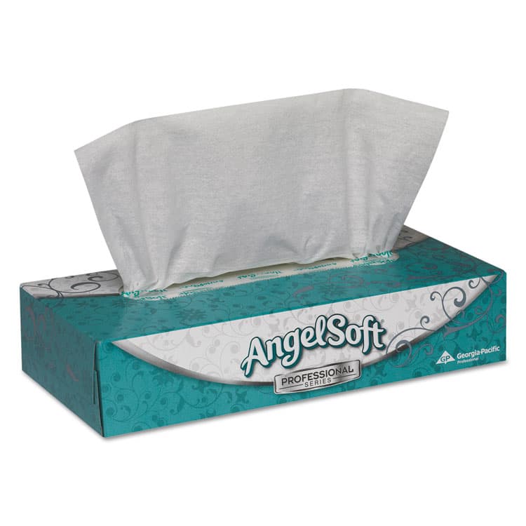 GEORGIA PACIFIC Angel Soft ps Premium Facial Tissue, Flat Box, 2-Ply, White, 100 Sheets/Box (GPC48580BX)