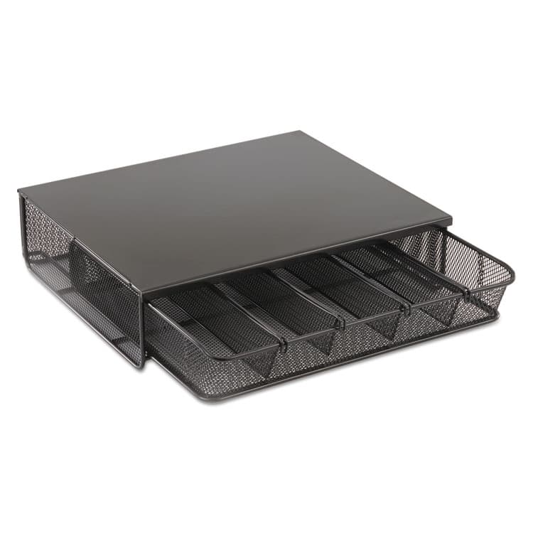 SAFCO PRODUCTS One Drawer Hospitality Organizer, 5 Compartments, 12.5 x 11.25 x 3.25, Black (SAF3274BL)