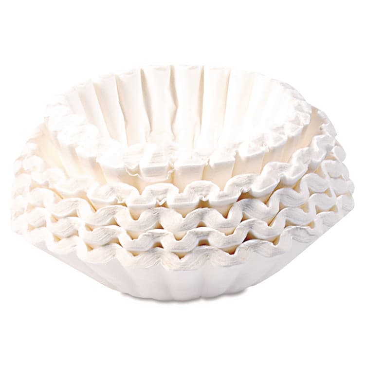 BUNN-O-MATIC Coffee Filters, 12 Cup Size, Flat Bottom, 3,000/Carton (BUN00518)
