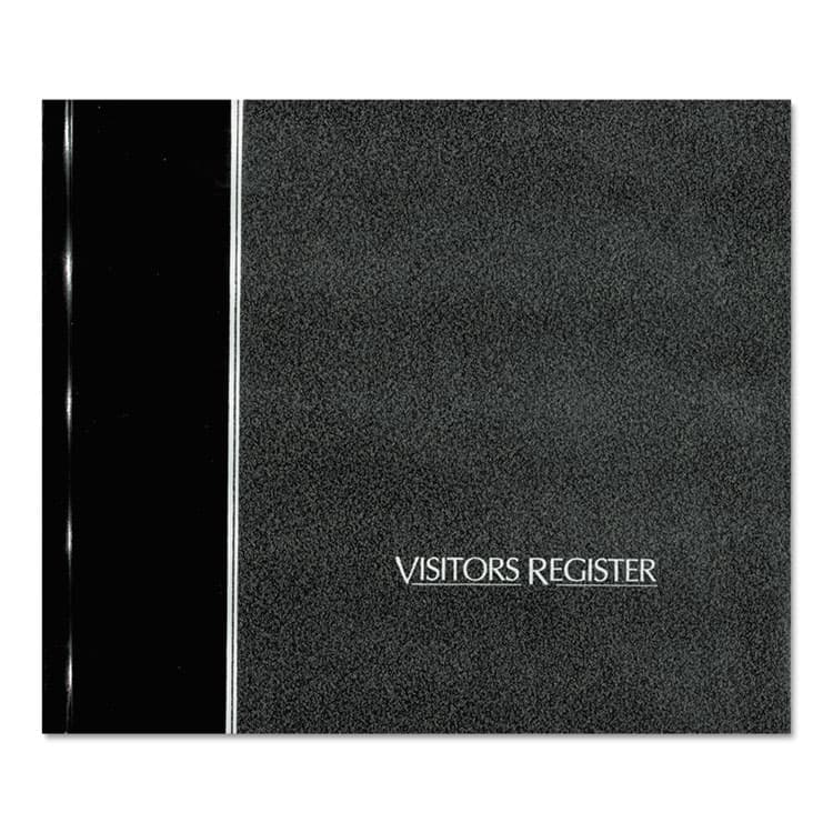 REDIFORM OFFICE PRODUCTS Hardcover Visitor Register Book, Black Cover, 9.78 x 8.5 Sheets, 128 Sheets/Book (RED57802)
