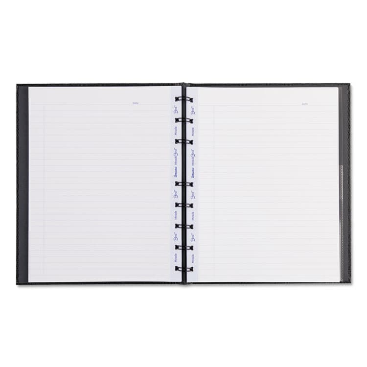 REDIFORM OFFICE PRODUCTS MiracleBind Notebook, 1-Subject, Medium/College Rule, Black Cover, (75) 9.25 x 7.25 Sheets (REDAF915081)