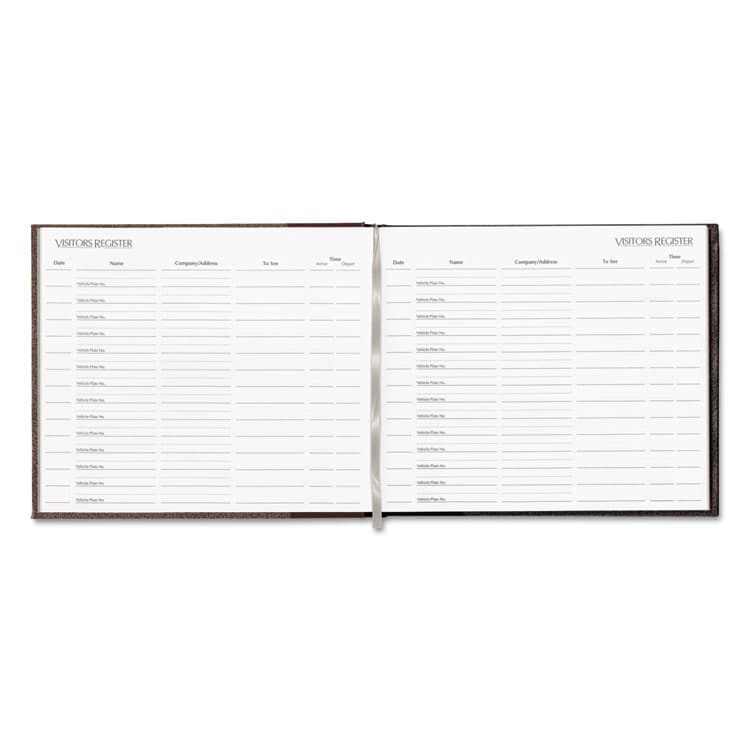 REDIFORM OFFICE PRODUCTS Hardcover Visitor Register Book, Burgundy Cover, 9.78 x 8.5 Sheets, 128 Sheets/Book (RED57803) thumbnail 3