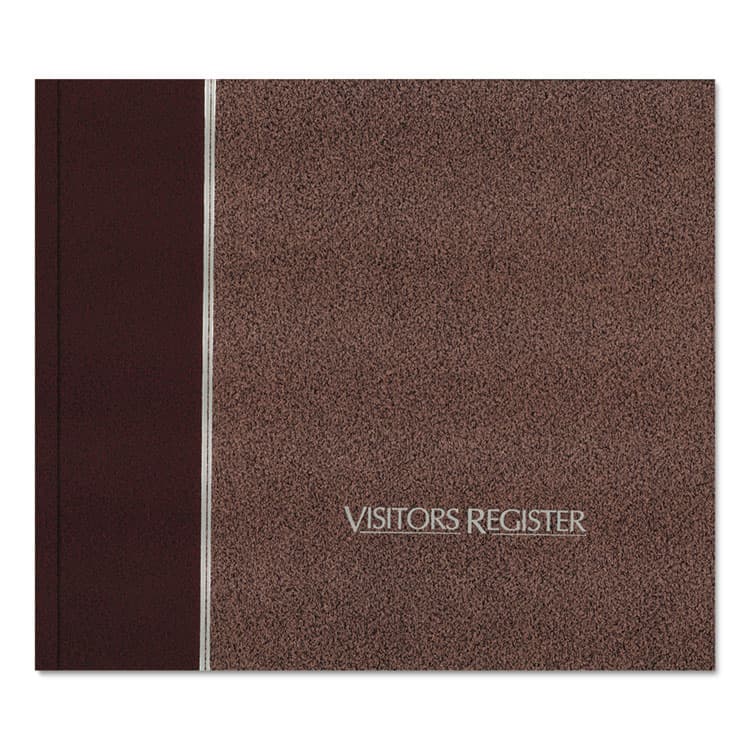 REDIFORM OFFICE PRODUCTS Hardcover Visitor Register Book, Burgundy Cover, 9.78 x 8.5 Sheets, 128 Sheets/Book (RED57803)