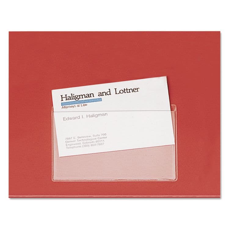 CARDINAL BRANDS . HOLD IT Poly Business Card Pocket, Top Load, 3.75 x 2.38, Clear, 10/Pack (CRD21500) thumbnail 4
