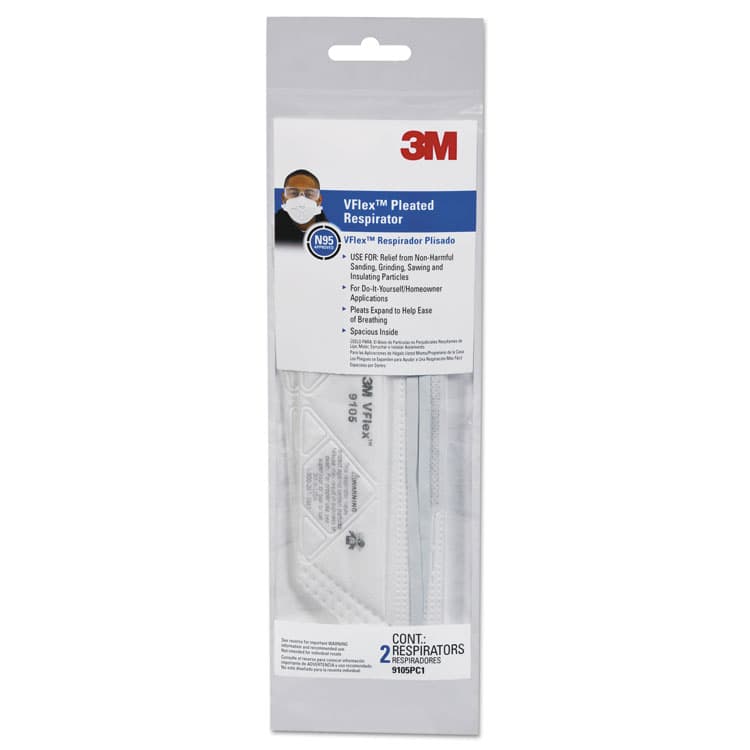 3M/COMMERCIAL TAPE DIV. VFlex Particulate Respirator N95, Standard Size, 50/Box (MMM9105)