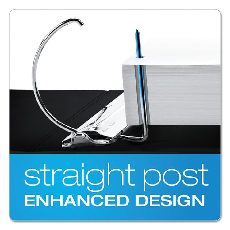 CARDINAL BRANDS . ExpressLoad ClearVue Locking D-Ring Binder, 3 Rings, 1.5" Capacity, 11 x 8.5, Black (CRD49111) thumbnail 2