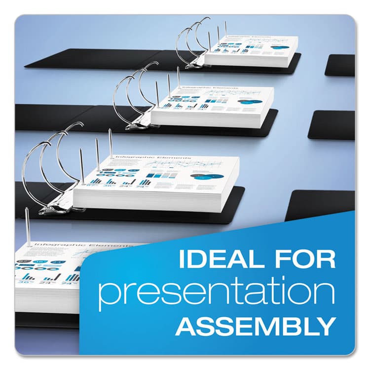 CARDINAL BRANDS . ExpressLoad ClearVue Locking D-Ring Binder, 3 Rings, 1.5" Capacity, 11 x 8.5, Black (CRD49111) thumbnail 3