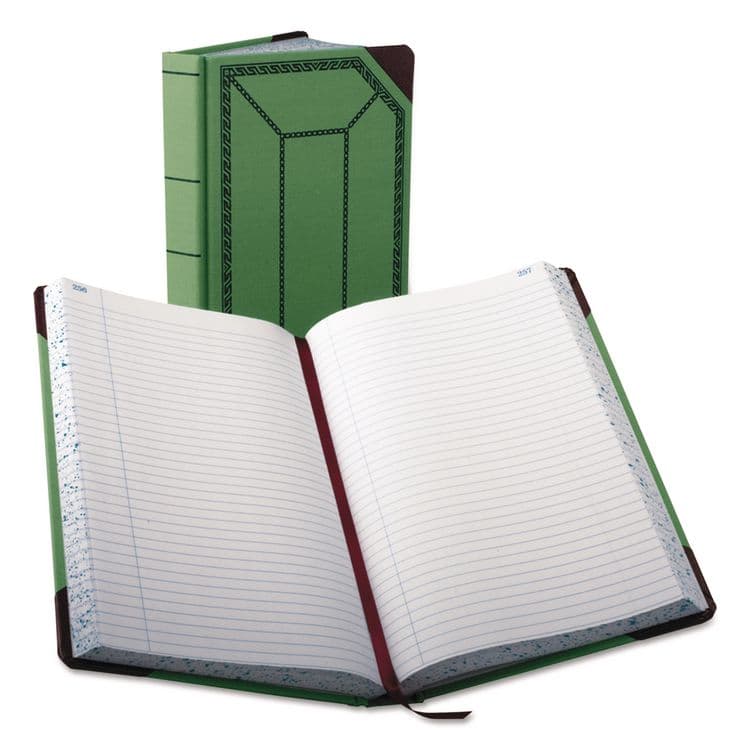 ESSELTE PENDAFLEX CORP. Account Record Book, Record-Style Rule, Green/Black/Red Cover, 12.13 x 7.44 Sheets, 500 Sheets/Book (BOR6718500R)