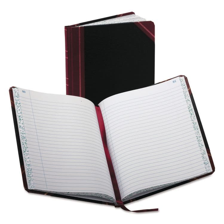 ESSELTE PENDAFLEX CORP. Account Record Book, Record-Style Rule, Black/Maroon/Gold Cover, 9.25 x 7.31 Sheets, 150 Sheets/Book (BOR38150R)