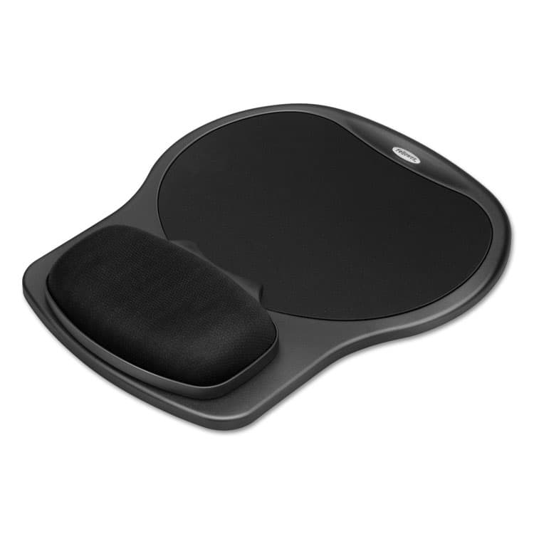 FELLOWES MFG. CO. Easy Glide Gel Mouse Pad with Wrist Rest, 10 x 12, Black (FEL93730) thumbnail 2