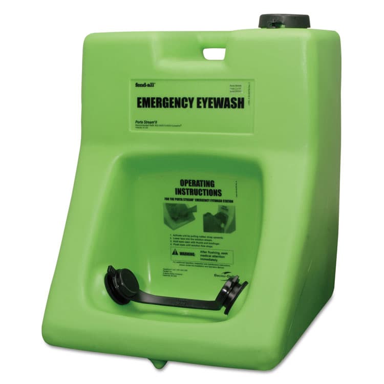 HONEYWELL ENVIRONMENTAL Fendall Porta Stream II Eye Wash Station with Eyesaline Concentrate, 16 gal (FND320002000000)