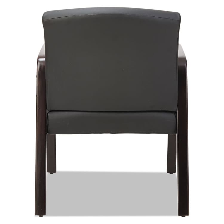 ALERA Alera Reception Lounge WL Series Guest Chair, 24.21" x 24.8" x 32.67", Black Seat, Black Back, Espresso Base (ALERL4319E) thumbnail 4