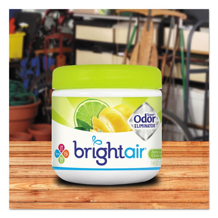 BRIGHT AIR Super Odor Eliminator, Zesty Lemon and Lime, 14 oz Jar (BRI900248EA) thumbnail 4