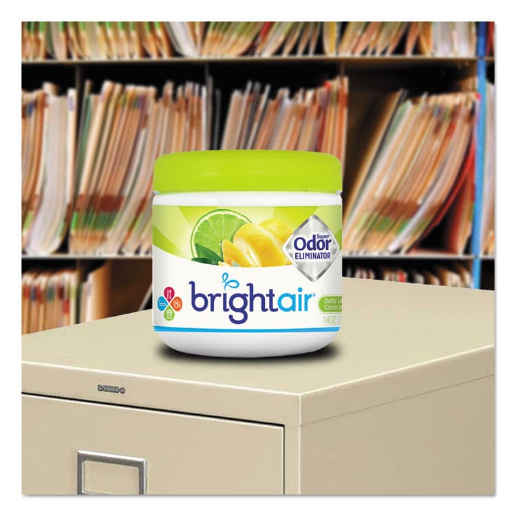 BRIGHT AIR Super Odor Eliminator, Zesty Lemon and Lime, 14 oz Jar (BRI900248EA) thumbnail 3