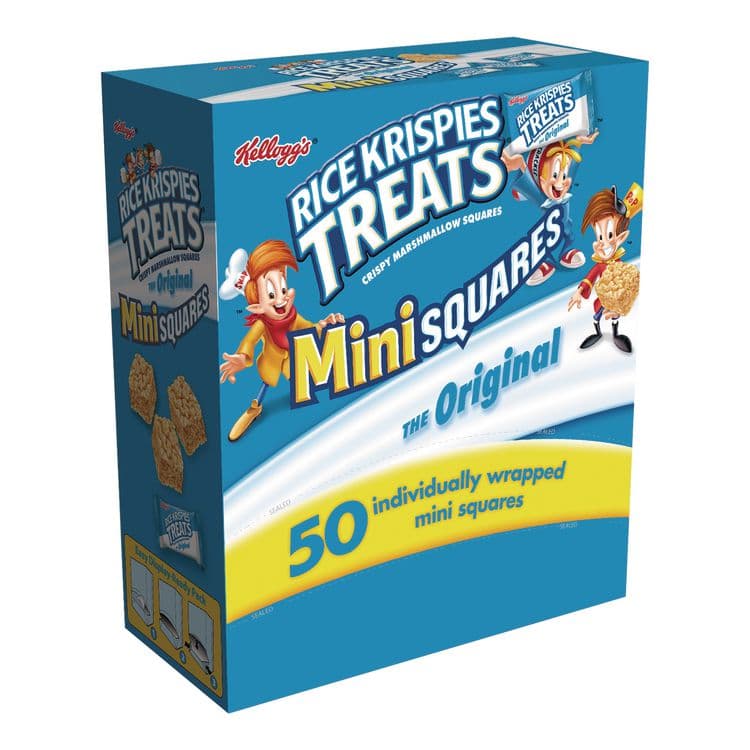 KELLOGG'S Rice Krispies Treats, Mini Squares, 0.39 oz, 50/Box (KEB12061)