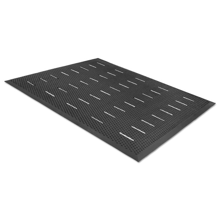 MILLENNIUM MAT COMPANY Free Flow Comfort Utility Floor Mat, 36" x 48", Black Non-Slip Vented Surface (MLL34030401)