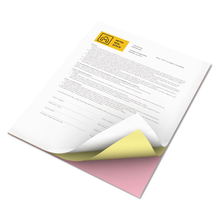 XEROX CORP. Revolution Carbonless 3-Part Paper, 8.5 x 11, Pink/Canary/White, 5,010/Carton (XER3R12424) thumbnail 3