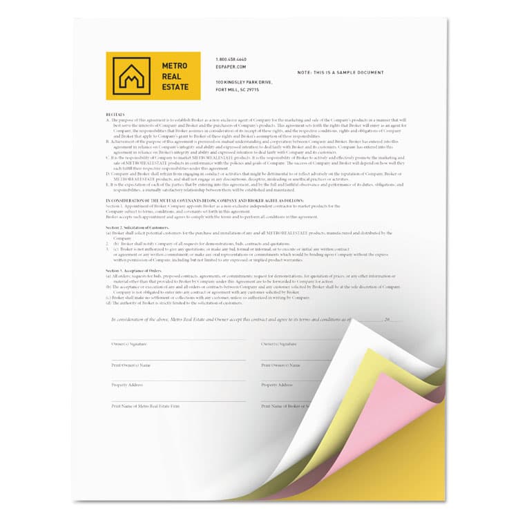 XEROX CORP. Revolution Carbonless 4-Part Paper, 8.5 x 11, White/Canary/Pink/Goldenrod, 5,000/Carton (XER3R12430) thumbnail 2