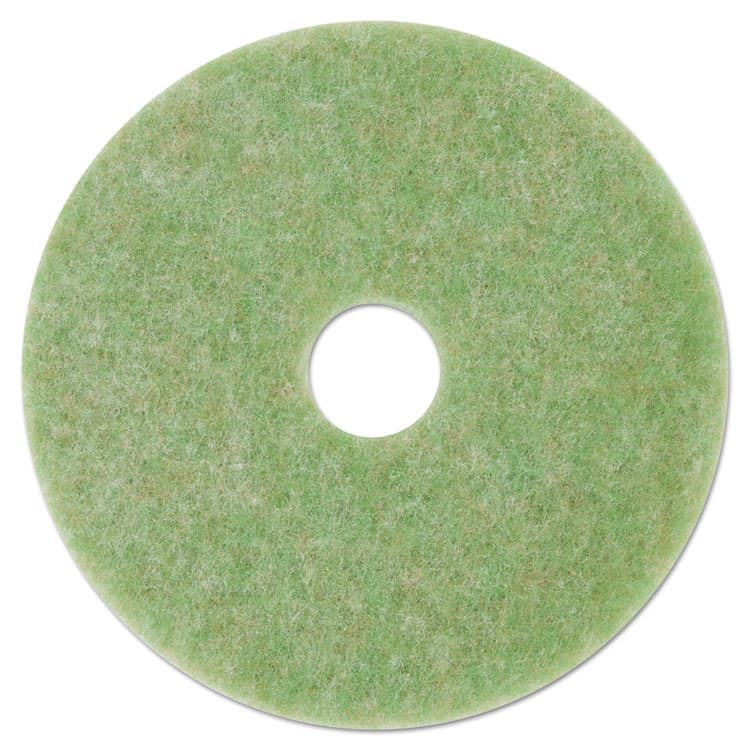 3M/COMMERCIAL TAPE DIV. Low-Speed TopLine Autoscrubber Floor Pads 5000, 13" Diameter, Green/Amber, 5/Carton (MMM18045)