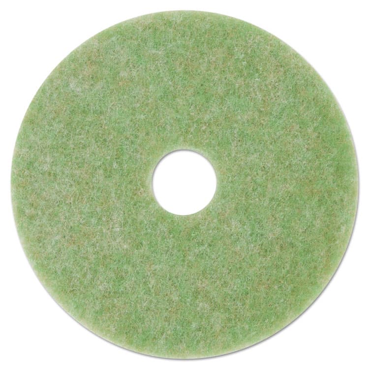 3M/COMMERCIAL TAPE DIV. Low-Speed TopLine Autoscrubber Floor Pads 5000, 16" Diameter, Green/Orange, 5/Carton (MMM18048)