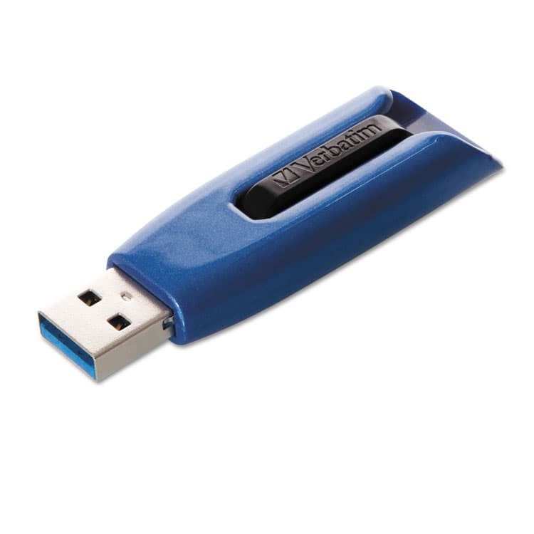 VERBATIM CORPORATION V3 Max USB 3.0 Flash Drive, 64 GB, Blue (VER49807)