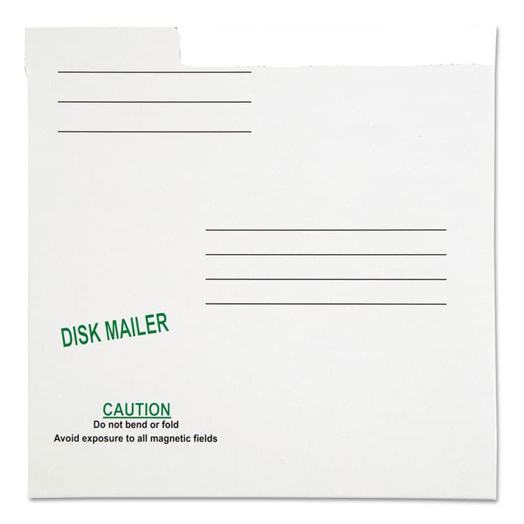 QUALITY PARK PRODUCTS Redi-File Disk Pocket/Mailer for CDs/DVDs, Square Flap, Tuck-Tab Closure, 6 x 5.88, White, 10/Pack (QUA64112) thumbnail 2