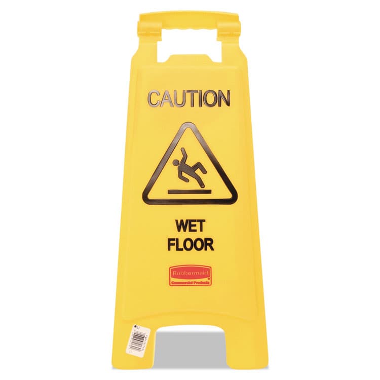 RUBBERMAID COMMERCIAL PROD. "Caution Wet Floor" Sign, 11 x 12 x 25, Yellow (RCP611277YW) thumbnail 4
