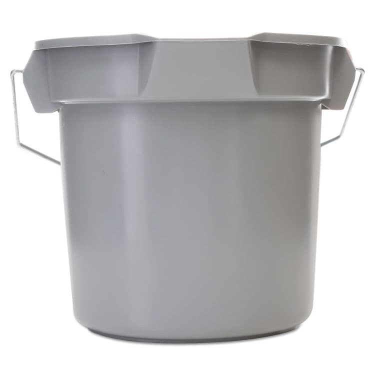 RUBBERMAID COMMERCIAL PROD. 14 Quart Round Utility Bucket, Plastic, Gray, 12" dia (RCP261400GY) thumbnail 2