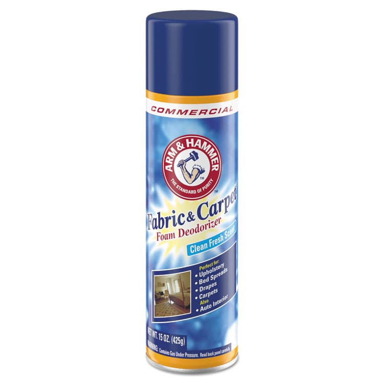 CHURCH & DWIGHT CO., Fabric and Carpet Foam Deodorizer, Fresh Scent, 15 oz Aerosol Spray, 8/Carton (CDC3320000514CT)