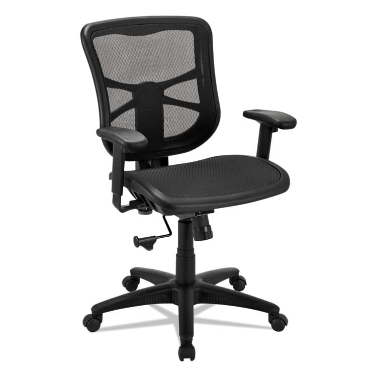 ALERA Alera Elusion Series Mesh Mid-Back Swivel/Tilt Chair, Supports Up to 275 lb, 17.9" to 21.6" Seat Height, Black (ALEEL42B18)