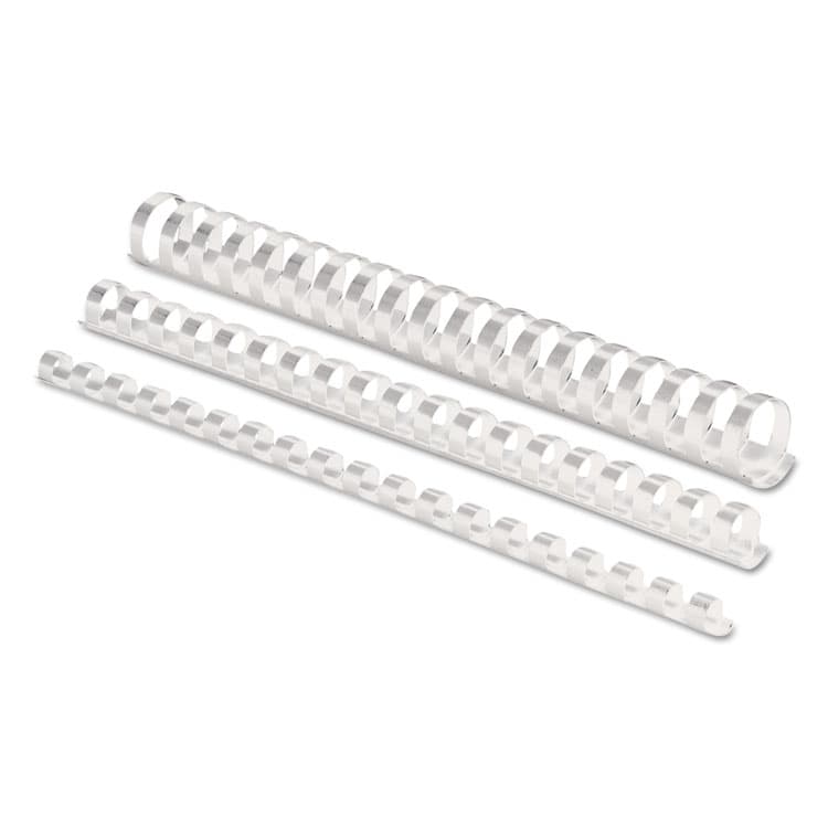 FELLOWES MFG. CO. Plastic Comb Bindings for 11 x 8.5 Documents, 19 Rings, 0.5" (90-Sheet) Capacity, White, 100/Pack (FEL52372) thumbnail 3
