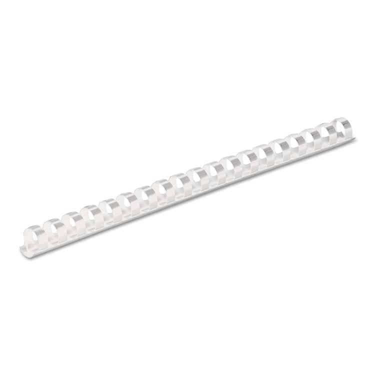 FELLOWES MFG. CO. Plastic Comb Bindings for 11 x 8.5 Documents, 19 Rings, 0.38" (55-Sheet) Capacity, White, 100/Pack (FEL52371) thumbnail 2