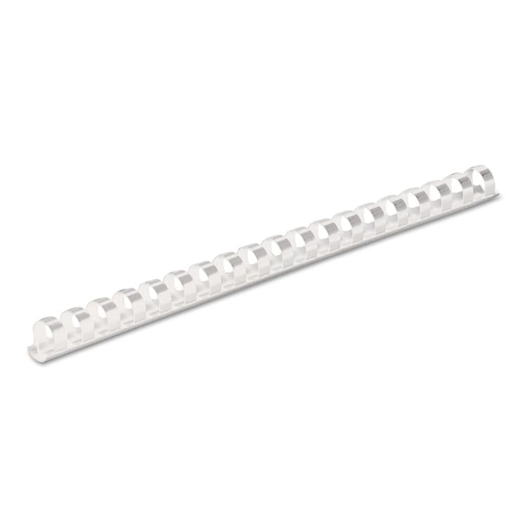 FELLOWES MFG. CO. Plastic Comb Bindings for 11 x 8.5 Documents, 19 Rings, 0.5" (90-Sheet) Capacity, White, 100/Pack (FEL52372)