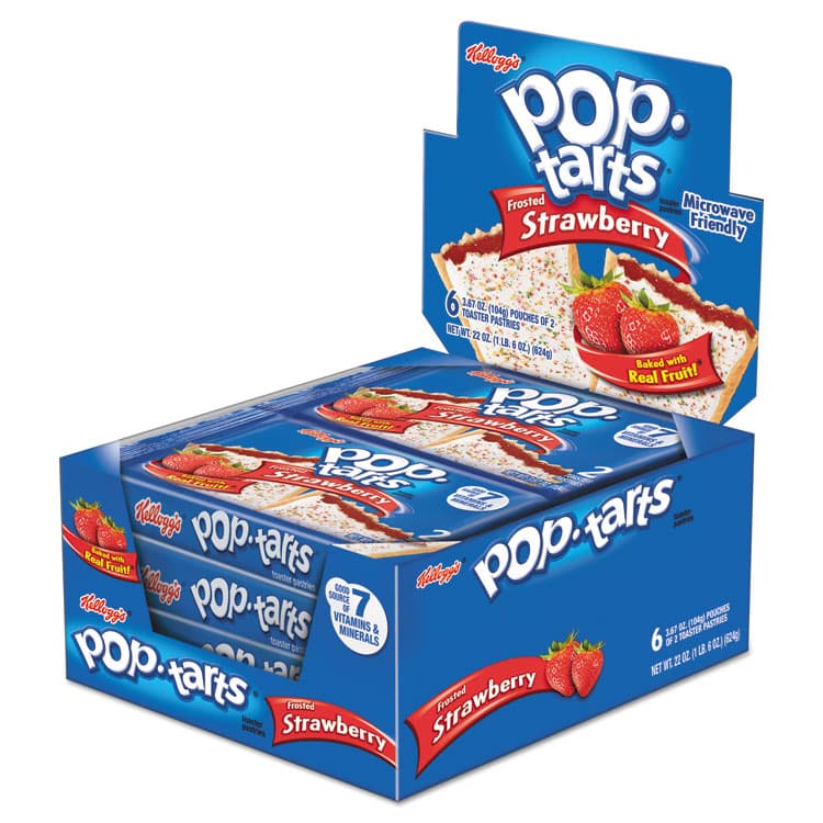 KELLOGG'S Pop Tarts, Frosted Strawberry, 3.67 oz, 2/Pack, 6 Packs/Box (KEB31732) thumbnail 2