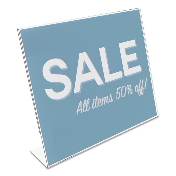 DEFLECTO CORPORATION Classic Image Slanted Sign Holder, Landscaped, 11 x 8.5 Insert, Clear (DEF66701) thumbnail 3