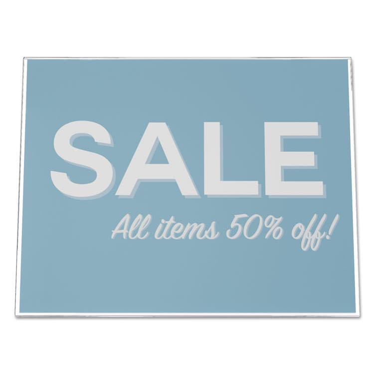 DEFLECTO CORPORATION Classic Image Slanted Sign Holder, Landscaped, 11 x 8.5 Insert, Clear (DEF66701) thumbnail 4