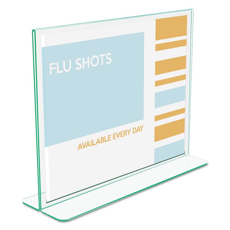 DEFLECTO CORPORATION Superior Image Premium Green Edge Sign Holders, 11 x 8.5 Insert, Clear/Green (DEF5991890) thumbnail 3