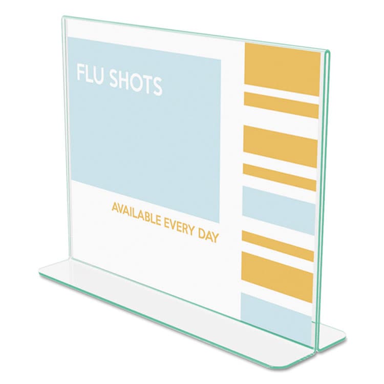 DEFLECTO CORPORATION Superior Image Premium Green Edge Sign Holders, 11 x 8.5 Insert, Clear/Green (DEF5991890) thumbnail 2