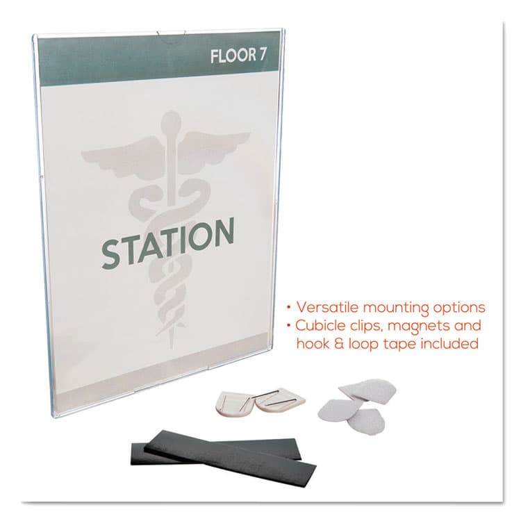 DEFLECTO CORPORATION Superior Image Cubicle Sign Holder, 8.5 x 11 Insert, Clear (DEF588601) thumbnail 3