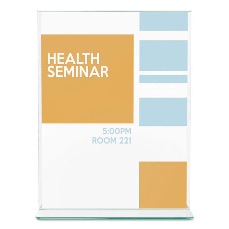 DEFLECTO CORPORATION Superior Image Premium Green Edge Sign Holders, 8.5 x 11 Insert, Clear/Green (DEF5991790) thumbnail 4