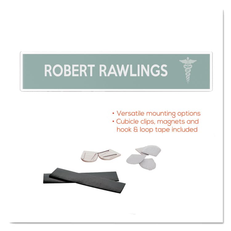 DEFLECTO CORPORATION Superior Image Cubicle Nameplate Sign Holder, 8.5 x 2 Insert, Clear (DEF587501) thumbnail 3