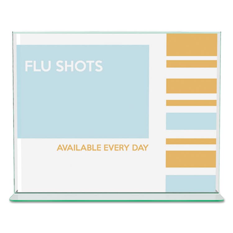 DEFLECTO CORPORATION Superior Image Premium Green Edge Sign Holders, 11 x 8.5 Insert, Clear/Green (DEF5991890) thumbnail 4