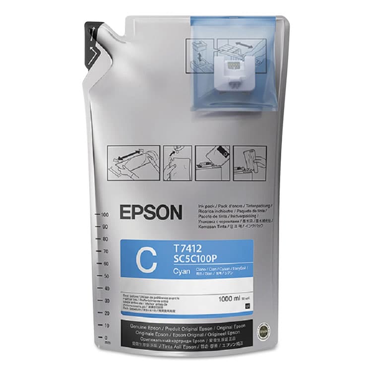 EPSON AMERICA, . T741200 UltraChrome DS Ink, Cyan, 6/Pk (EPST741220)