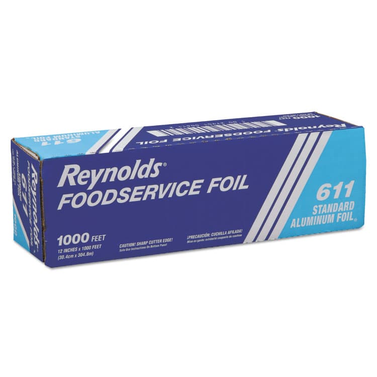 REYNOLDS FOOD PACKAGING Metro Aluminum Foil Roll, Standard Gauge, 12" x 1,000 ft (RFP611M)