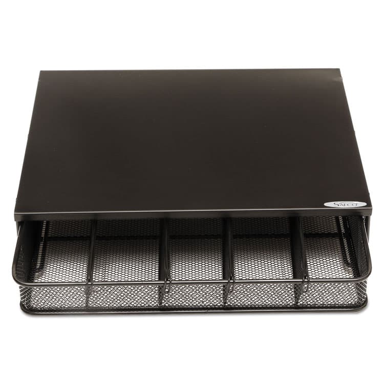 SAFCO PRODUCTS One Drawer Hospitality Organizer, 5 Compartments, 12.5 x 11.25 x 3.25, Black (SAF3274BL) thumbnail 2